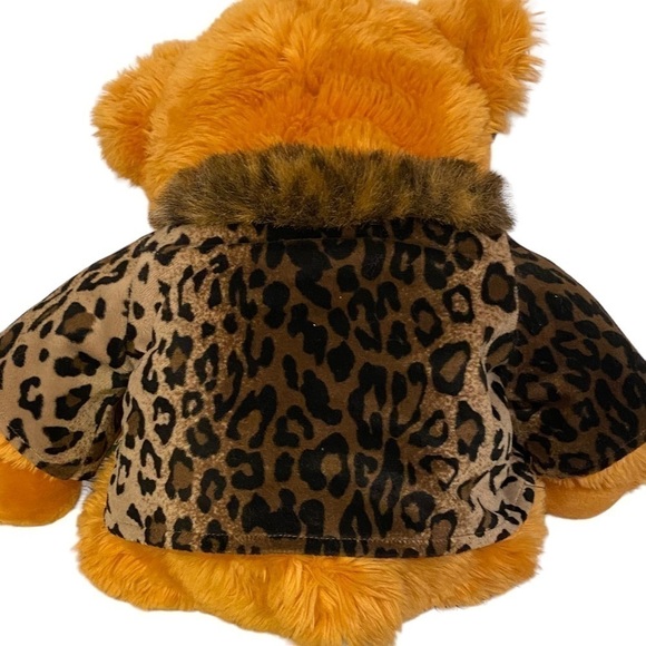 JC Penney HOLIDAY COLLECTION Vintage Plush Bear 2001 Leopard Print 28” - Picture 3 of 7